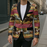 Horse Native American Pattern Christmas Christmas Blazer Xmas Holiday Patterns - Wonder Print Shop