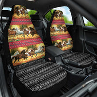 Horse Native American Pattern Christmas Christmas Car Seat Cover Xmas Holiday Patterns - Wonder Print Shop