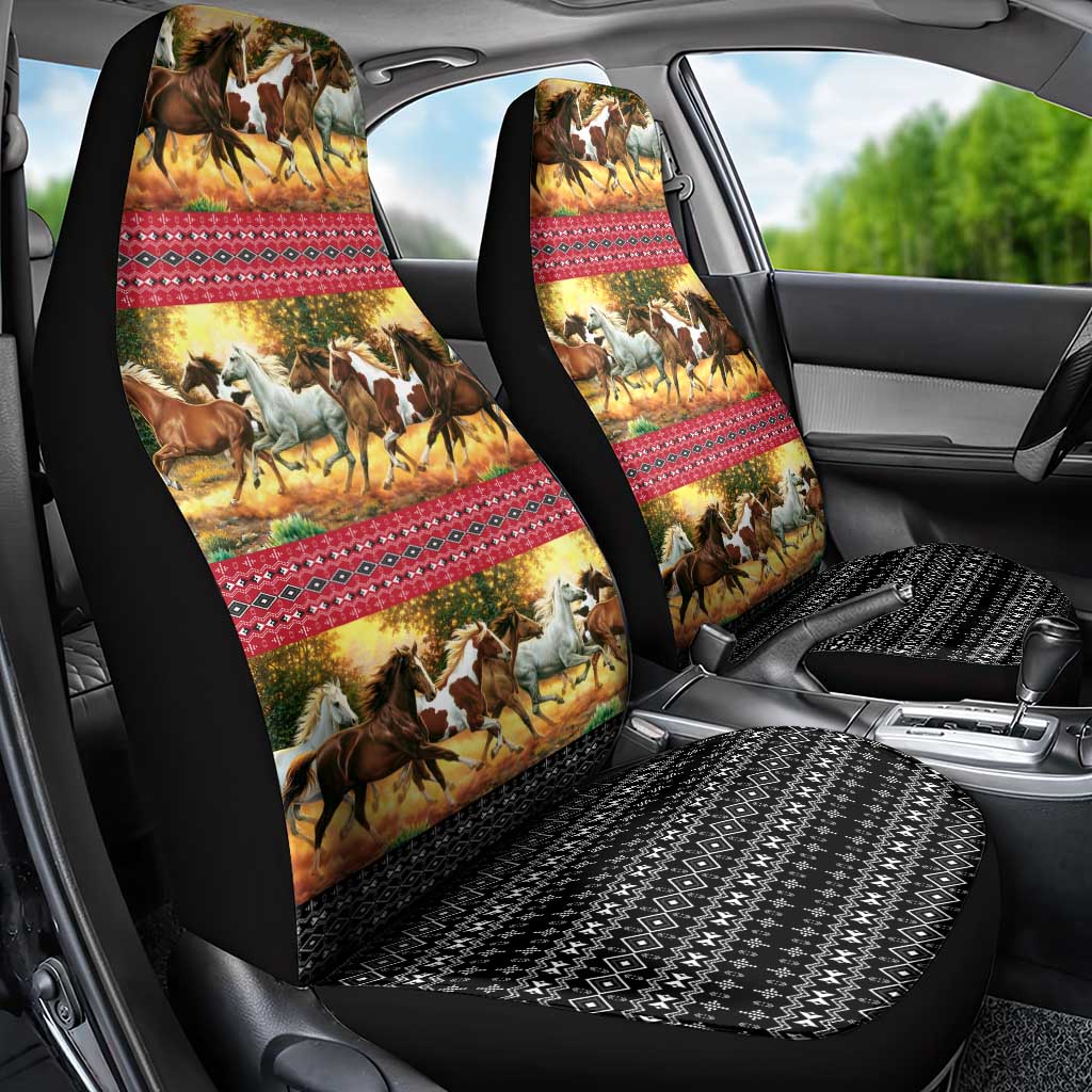 Horse Native American Pattern Christmas Christmas Car Seat Cover Xmas Holiday Patterns - Wonder Print Shop