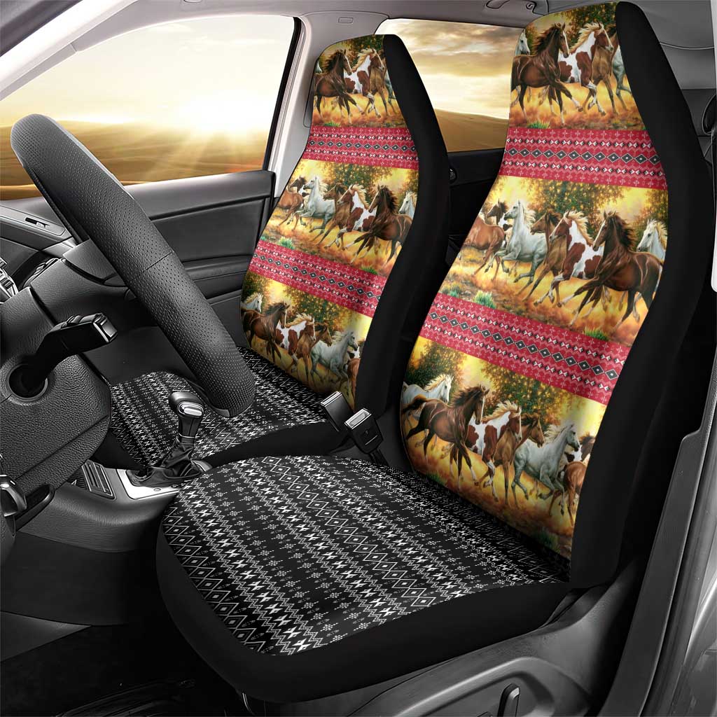 Horse Native American Pattern Christmas Christmas Car Seat Cover Xmas Holiday Patterns - Wonder Print Shop