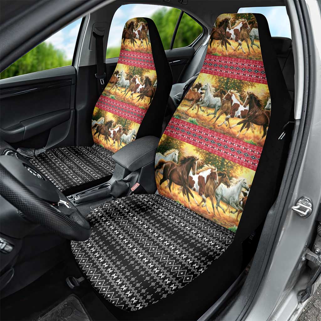 Horse Native American Pattern Christmas Christmas Car Seat Cover Xmas Holiday Patterns - Wonder Print Shop