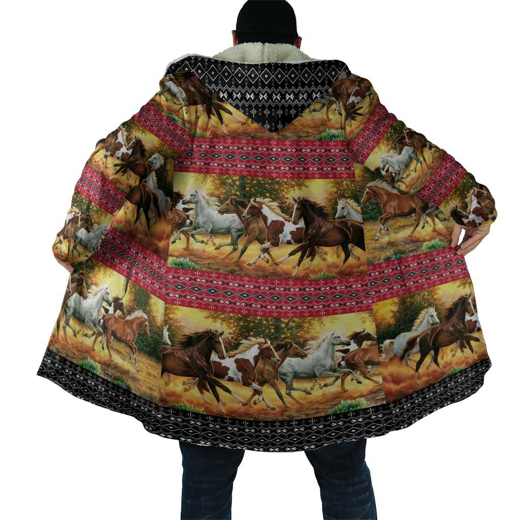 Horse Native American Pattern Christmas Christmas Cloak Xmas Holiday Patterns - Wonder Print Shop