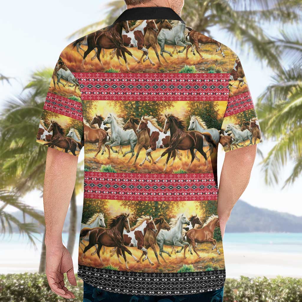 Horse Native American Pattern Christmas Christmas Hawaiian Shirt Xmas Holiday Patterns - Wonder Print Shop