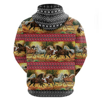Horse Native American Pattern Christmas Christmas Hoodie Xmas Holiday Patterns - Wonder Print Shop