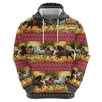 Horse Native American Pattern Christmas Christmas Hoodie Xmas Holiday Patterns - Wonder Print Shop