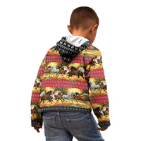 Horse Native American Pattern Christmas Christmas Kid Hoodie Xmas Holiday Patterns - undefined