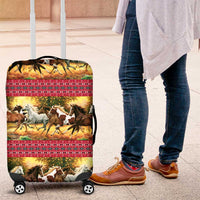 Horse Native American Pattern Christmas Christmas Luggage Cover Xmas Holiday Patterns - Wonder Print Shop