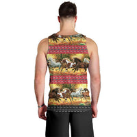 Horse Native American Pattern Christmas Christmas Men Tank Top Xmas Holiday Patterns - Wonder Print Shop