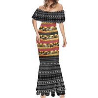 Horse Native American Pattern Christmas Christmas Mermaid Dress Xmas Holiday Patterns - Wonder Print Shop