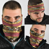 Horse Native American Pattern Christmas Christmas Neck Gaiter Xmas Holiday Patterns - Wonder Print Shop