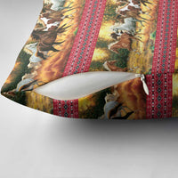 Horse Native American Pattern Christmas Christmas Pillow Cover Xmas Holiday Patterns - Wonder Print Shop