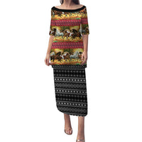 Horse Native American Pattern Christmas Christmas Puletasi Xmas Holiday Patterns - Wonder Print Shop