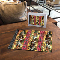 Horse Native American Pattern Christmas Christmas Puzzle Xmas Holiday Patterns - Wonder Print Shop