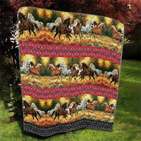 Horse Native American Pattern Christmas Christmas Quilt Xmas Holiday Patterns - Wonder Print Shop