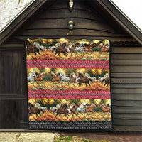 Horse Native American Pattern Christmas Christmas Quilt Xmas Holiday Patterns - Wonder Print Shop
