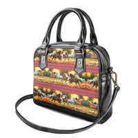 Horse Native American Pattern Christmas Christmas Shoulder Handbag Xmas Holiday Patterns - Wonder Print Shop
