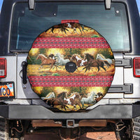 Horse Native American Pattern Christmas Christmas Spare Tire Cover Xmas Holiday Patterns - Wonder Print Shop