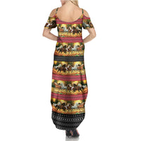 Horse Native American Pattern Christmas Christmas Summer Maxi Dress Xmas Holiday Patterns - Wonder Print Shop