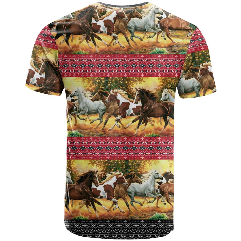 Horse Native American Pattern Christmas Christmas T Shirt Xmas Holiday Patterns - Wonder Print Shop