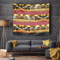 Horse Native American Pattern Christmas Christmas Tapestry Xmas Holiday Patterns - Wonder Print Shop