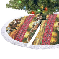 Horse Native American Pattern Christmas Tree Skirt Xmas Holiday Patterns - Wonder Print Shop