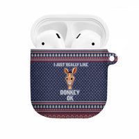 I Just Really Like Donkey Christmas Christmas AirPods Case Xmas Holiday Patterns - Wonder Print Shop
