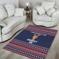 I Just Really Like Donkey Christmas Christmas Area Rug Xmas Holiday Patterns - Wonder Print Shop