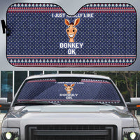 I Just Really Like Donkey Christmas Christmas Auto Sun Shade Xmas Holiday Patterns - Wonder Print Shop