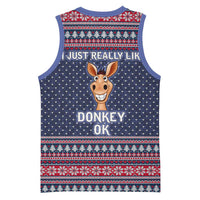 I Just Really Like Donkey Christmas Christmas Basketball Jersey Xmas Holiday Patterns - Wonder Print Shop