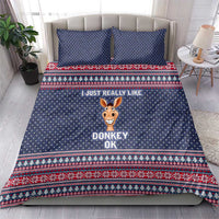 I Just Really Like Donkey Christmas Christmas Bedding Set Xmas Holiday Patterns - Wonder Print Shop