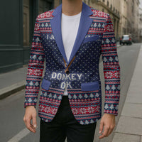 I Just Really Like Donkey Christmas Christmas Blazer Xmas Holiday Patterns - Wonder Print Shop