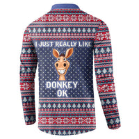 I Just Really Like Donkey Christmas Christmas Button Sweatshirt Xmas Holiday Patterns - Wonder Print Shop