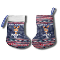 I Just Really Like Donkey Christmas Christmas Stocking Xmas Holiday Patterns - Wonder Print Shop