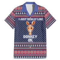I Just Really Like Donkey Christmas Christmas Family Matching Mermaid Dress and Hawaiian Shirt Xmas Holiday Patterns - Wonder Print Shop