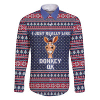 I Just Really Like Donkey Christmas Christmas Family Matching Puletasi and Hawaiian Shirt Xmas Holiday Patterns - Wonder Print Shop