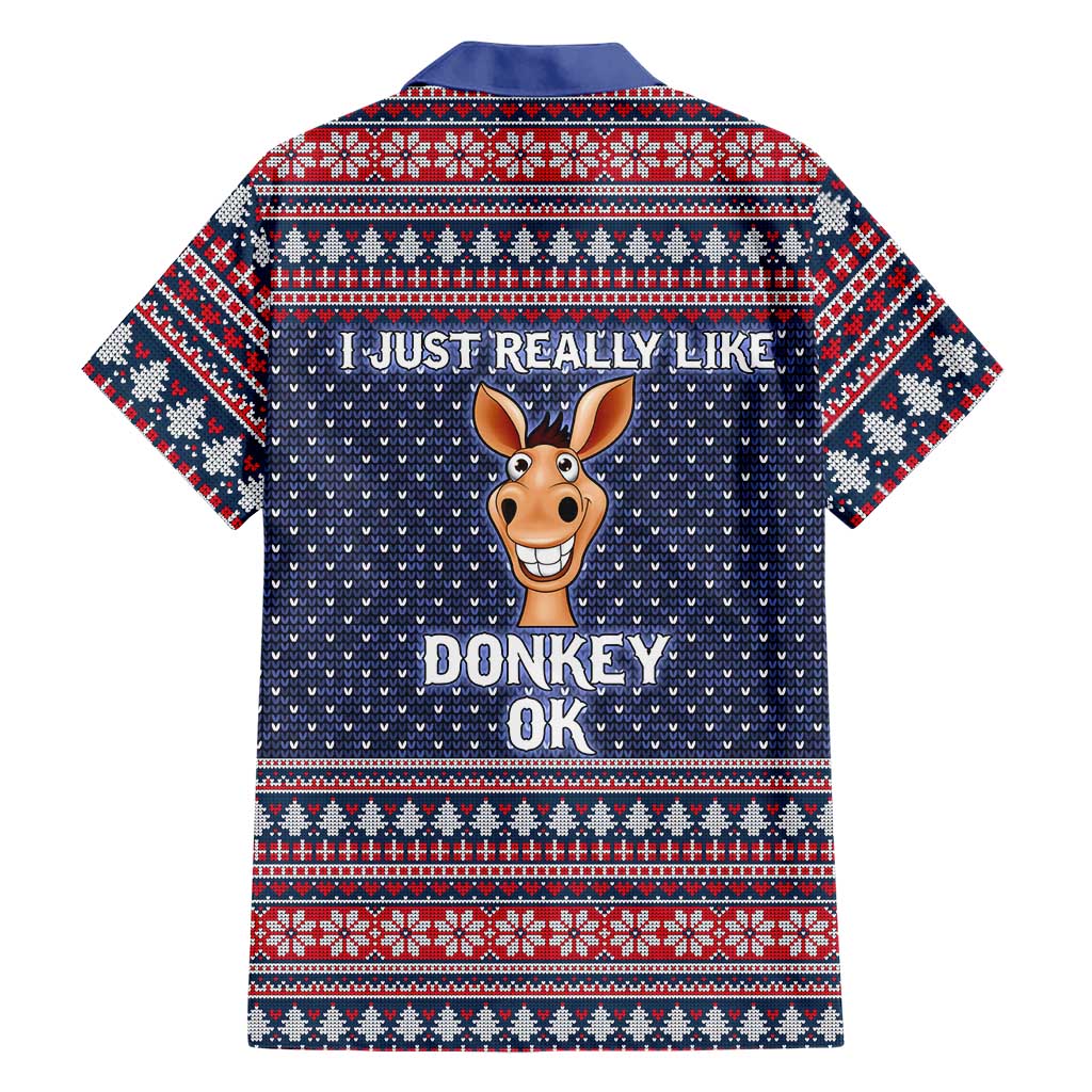 I Just Really Like Donkey Christmas Christmas Family Matching Tank Maxi Dress and Hawaiian Shirt Xmas Holiday Patterns - Wonder Print Shop