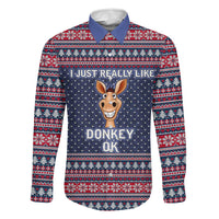 I Just Really Like Donkey Christmas Christmas Family Matching Tank Maxi Dress and Hawaiian Shirt Xmas Holiday Patterns - Wonder Print Shop