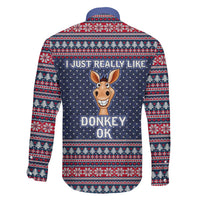 I Just Really Like Donkey Christmas Christmas Family Matching Tank Maxi Dress and Hawaiian Shirt Xmas Holiday Patterns - Wonder Print Shop