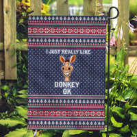 I Just Really Like Donkey Christmas Christmas Garden Flag Xmas Holiday Patterns - Wonder Print Shop