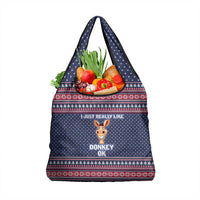 I Just Really Like Donkey Christmas Christmas Grocery Bag Xmas Holiday Patterns - Wonder Print Shop