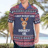 I Just Really Like Donkey Christmas Christmas Hawaiian Shirt Xmas Holiday Patterns - Wonder Print Shop