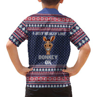 I Just Really Like Donkey Christmas Christmas Hawaiian Shirt Xmas Holiday Patterns - Wonder Print Shop
