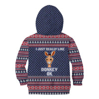 I Just Really Like Donkey Christmas Christmas Kid Hoodie Xmas Holiday Patterns - Wonder Print Shop