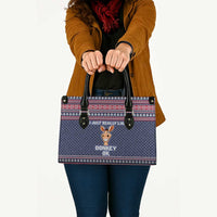 I Just Really Like Donkey Christmas Christmas Leather Bag Xmas Holiday Patterns - Wonder Print Shop