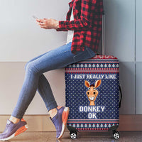I Just Really Like Donkey Christmas Christmas Luggage Cover Xmas Holiday Patterns - Wonder Print Shop