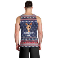 I Just Really Like Donkey Christmas Christmas Men Tank Top Xmas Holiday Patterns - Wonder Print Shop