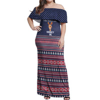 I Just Really Like Donkey Christmas Christmas Off Shoulder Maxi Dress Xmas Holiday Patterns - Wonder Print Shop