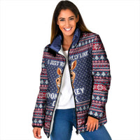 I Just Really Like Donkey Christmas Christmas Padded Jacket Xmas Holiday Patterns - Wonder Print Shop