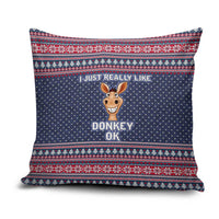 I Just Really Like Donkey Christmas Christmas Pillow Cover Xmas Holiday Patterns - Wonder Print Shop
