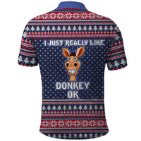 I Just Really Like Donkey Christmas Christmas Polo Shirt Xmas Holiday Patterns - Wonder Print Shop